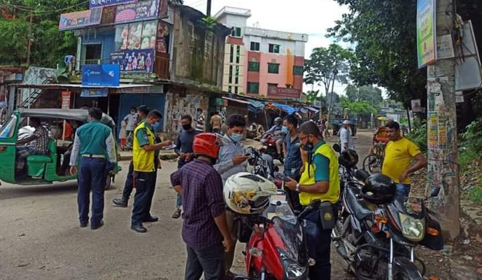 লকডাউনের ষষ্ঠ দিনে সিলেটে ৭৮ মামলা, আটক ১৩৬ যানবাহন