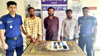 ওসমানীনগরে ৩ ছিনতাইকারী আটক